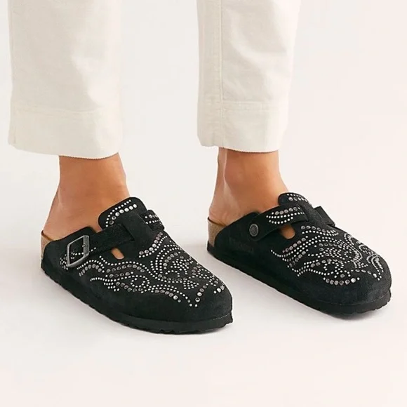 NEW Birkenstock Boston Clogs + Hammered Silver